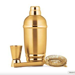 Lenox Tuscany Classics Gold Tone Cocktail Shaker Set